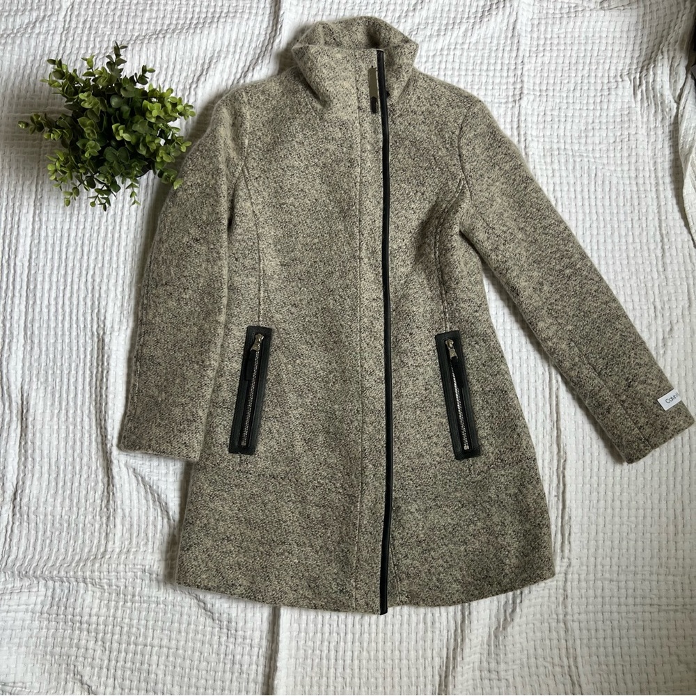 Calvin Klein Wool Blend Trench Coat